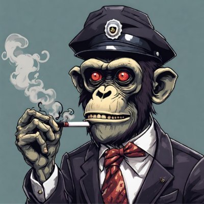 Welcome to the thrilling and bold collection of Crazy Crypto Monkeys - a unique series that blends the insanity of monkeys with surprising elements like zombies