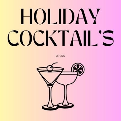 Holiday Cocktail's and Other Alcoholic Drinks

@2019_cocktails on X 
@holiday_cocktails on Insta
@holiday_cocktails on thread