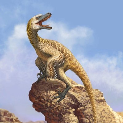 a Velociraptor with a phone