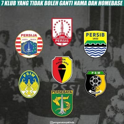 7 KLUB PENDIRI @PSSI :
@Persija_Jkt @persib @PPSM_MGL @PSIMJOGJA @persisofficial @PSMMadiun @persebayaupdate