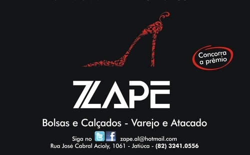 zapealagoas's profile picture. Rua:José Cabral Acyoli,1061- Jatiuca Maceió-al
Contato:(82)3241-0556
bolsas-calçados-acessórios-varejo e atacado