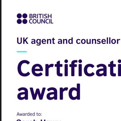 Certified British Council Counselor 💯