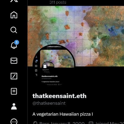 thatkeensaint's profile picture. III A vegetarian Hawaiian pizza III