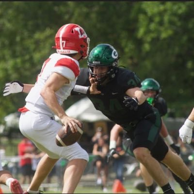 Glenbard West football co/25, LB/DE/G, 6”1 200lbs, 4.2weighted gpa,