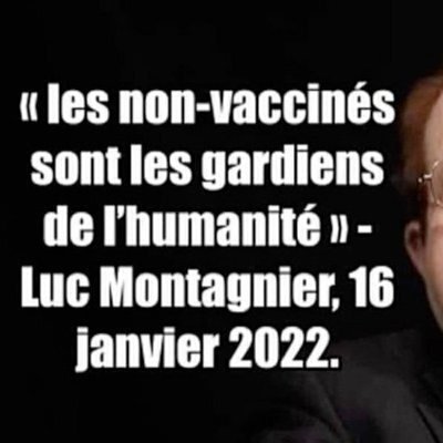 “La meilleures choses quand on est “complotiste” c’est qu’on ne finit pas avec une myocardite.
Les non vaccinés sont les garants de l'humanité
STOP VAX COVID...