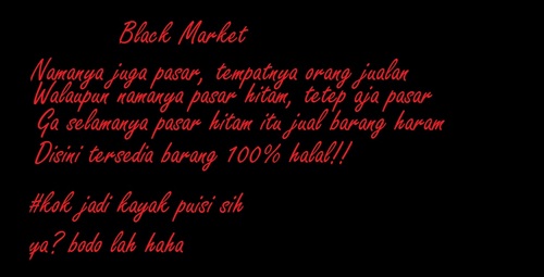 BlackMarket10's profile picture. Pasar Dunia Maya yang menyediakan berbagai barang dan lapak untuk anda yang mau berbisnis!