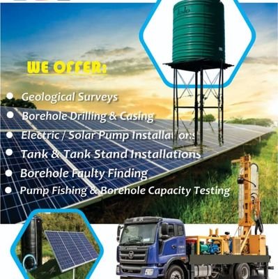 One Stop Shop for all your borehole drilling & installations services. Get in touch with us on 0774814325/0784988677.

We're on FB, Tik Tok & Telegram.