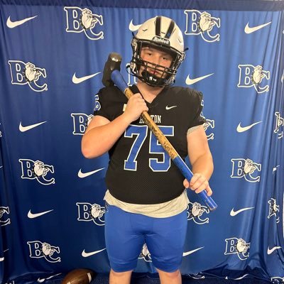 #75 (C/G) NCHS 24|heavy weight wrestler|@Barton_fb commit|OL Barton class of 28|barbeeblake40@gmail.com 704-960-7320 Head Coach: Eric Morman