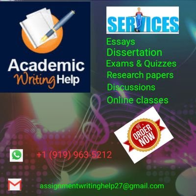 We are a team of experts in academic writing, Dissertation, Lab, Maths, Chem, Stats, Bio, English etc.
academicpapers14@gmail.com
WhatsApp +1 (919) 963-5212
