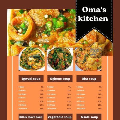 OMA'S KITCHEN delivers healthy, ready-to-eat  delicious meals, Tigernut Milk, Milkshakes, Parfaits & Juice made with organic ingredients, straight to your door.