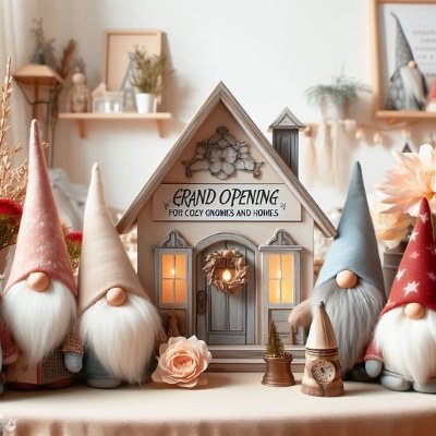 Cozy Gnomes and Homes has tasteful home decor for the discerning homemaker.  Your one-stop shop for interior and exterior decor, bedding, kitchen, and more.
