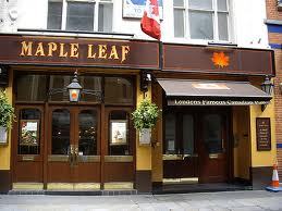 Come to the Maple Leaf for Hockey , Wings and Canadian beer 
A little Piece of Canada in the heart of London