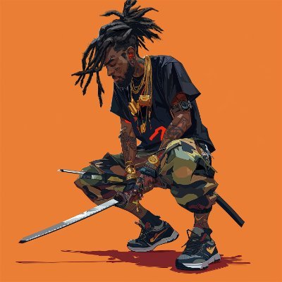 The Bloody Bastards. The World's First NFT Collection of 555 unique Hip-Hop Samurai's. Welcome to Volume 1. 

Artist @shahwonders      NFT Developer @tamnuar
