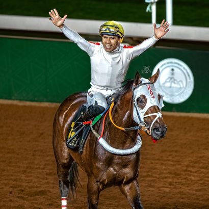 Colombian jockey 

champion of the jockeys in saudi arabia 8 times.  the most winning jockey in saudi arabia.