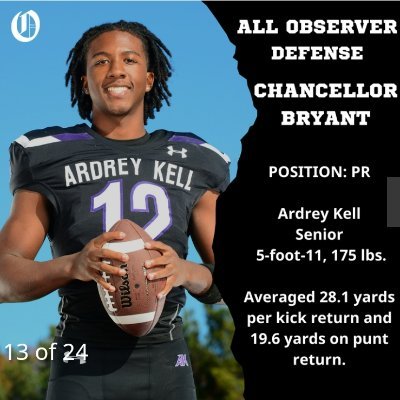 3.17 GPA AK High School 5’10 170lbs
 4 yr. Varsity Football WR/DB/KR/ATH; All-State, All-Conf., bryantchance06@gmail.com 
NCAA ID#: 2303811079  
Phil. 4:13