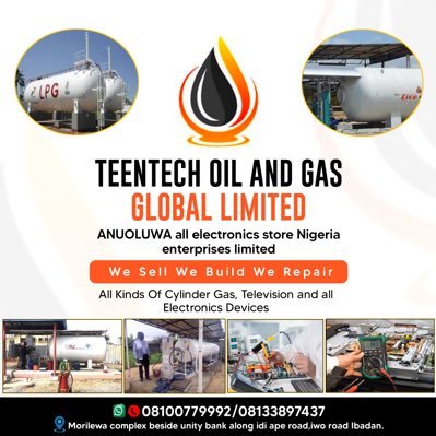 Agboola99966464's profile picture. Thank you for contacting Teentech Oil And Gas Global Limited! Please let us know how we can help you. 08100779992 08133897437