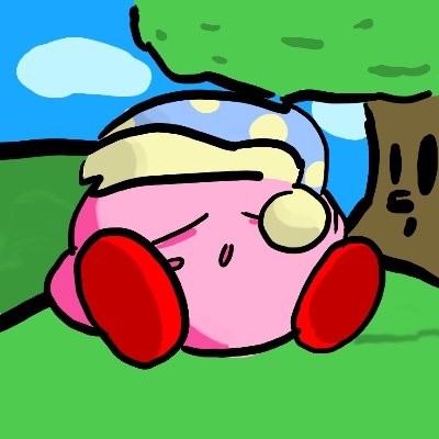 I will go by any pronouns (I prefer she or he) I’m not going to tell you my age for hacking reasons, and I really like drawing Kirby art. Um, Go @GreenManeHeart