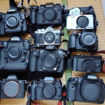 FUJIFILM 
Nikon 
OLYMPUS 
Canon 
SONY
風景やスナップ撮影など