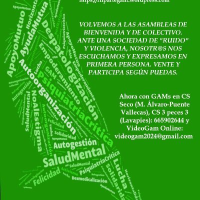 Activismo y Apoyo Mutuo en Salud Mental. Desde la práctica y la experiencia en 1era Persona. Porque la lucha es terapeútica. Exigimos #DDHH