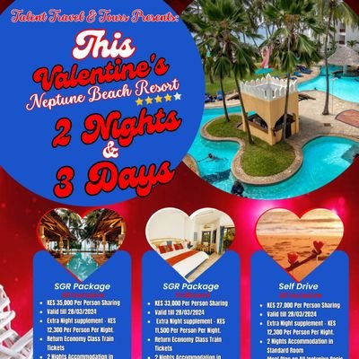 ✈️ ✈️🚆Your Travel Management Experts.🗻
👩💻 11 Years of Travel & Tour Experience 🪐
🌐 https://t.co/iBo3sdmmmB
✉️ Info@talenttravel.net
☎️ +254 733 888 0