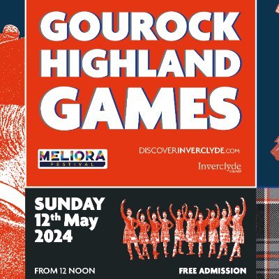 The first Highland Games of the Scottish season takes place in @Inverclyde at Battery Park on the second Sunday in May (noon to 6pm). Sunday 14 May 2023.