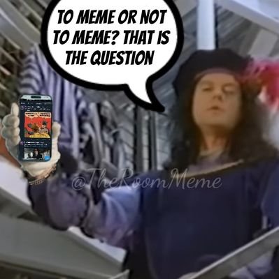 hey/hi.  Memes based on The Room and its creator Tommy Wiseau posted here every day. Anyway how is your sex life?🌹🐕🍕🐥🏈🍫🥄