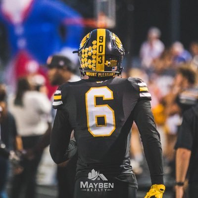 Mount Pleasant’24 | Height:6’0 |Weight:177.8 | 40: 4:5 | GPA: 3.1 | #(903) 588-0707 Position: OLB, SS, FS NCAA ID# 2309123998 | 110: 13.9 | SR: 13.6