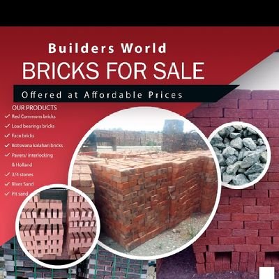 Suppliers of high quality Bricks , pavers and aggregates - River Sand , Quarry stones, Pitsand