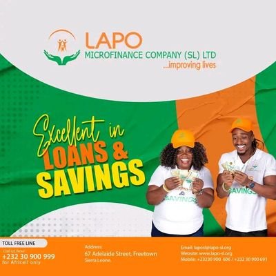 LAPO MFC SL is a pro-poor financial institution committed to the social and economic empowerment of low-income households.