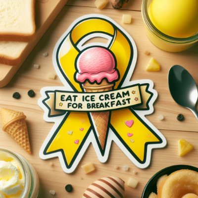 Support the fighting, remember the resting & party on with the survivors of childhood and pediatric cancers🎗 with ice cream.  #kidsgetcancertoo #EICFBD