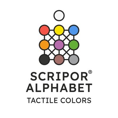 The Scripor Alphabet is the universal tactile alphabet of colors for blind individuals to identify, recognize, differentiate, read, and write colors.