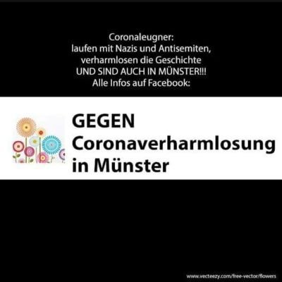 Gegen rechte Strukturen aller Art in #Münster und ganz Deutschland.
Keinen Meter den Nazis! #noafd #fckafd #FCKNZS 
#wirsindmehr #wirsindbunt! 🌈