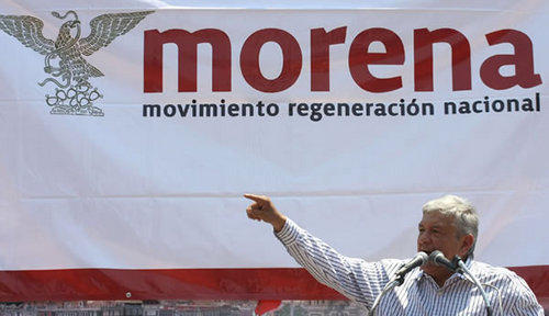 Movimiento Regeneracion Nacional con AMLO a la presidencia.