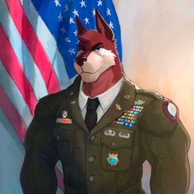 Retired Army Colonel now called “The Dog General” this is the furry G-rated account of @PupRavage