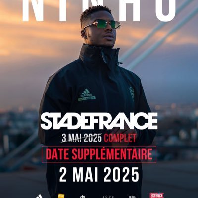 Je vends 4 places pelouse pour le stade de France de Ninho le 2 mai 2025 | 1 place = 200 /  2 places = 380 / 3 places = 510 / 4 places = 600