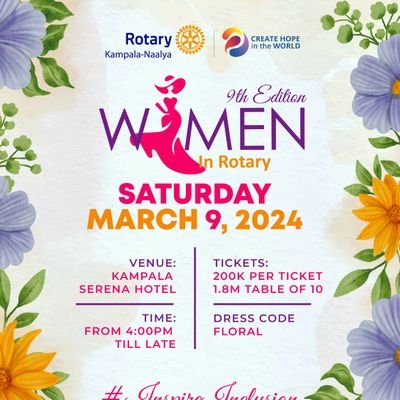 This is the official handle of Women in Rotary-Uganda, a signature event of the Rotary Club of Kampala-Naalya. Let's Celebrate Women and their role in Rotary