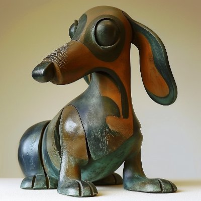 Gallery of AI-generated dachshund art, and AI-infused fascinating fake facts or surreal stories about dachshunds.