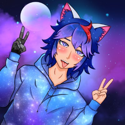 Cat of the galaxies, VTuber, I like giving 69 bitties, I do epic gameplay, and I'm bilingual.