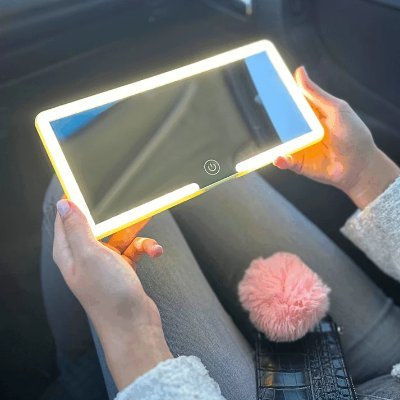 The princess LED mirror is the perfect addition to any car.