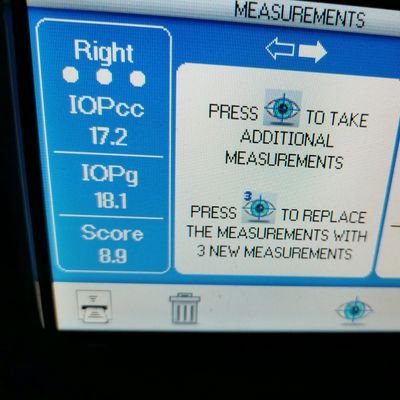 Mom's side of the family all blind or going blind. Got diagnosed, took matters into my own hands. Got a tonometer to measure my pressure.   *not medical advice*