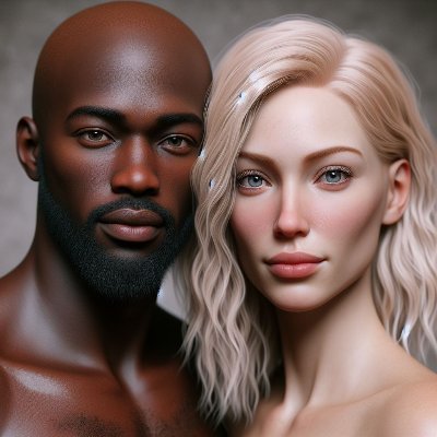 NSFW 🔞White Women  ❄️🐇 & Black Men ONLY 👩🏼‍❤️‍👨🏾 Raceplay. Interracial content only. Original AI art.
