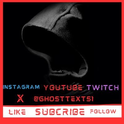 I'm a horror cossplayer twitch streamer @ghosttexts1 and youtuber @ghosttexts1 and singersongwriter