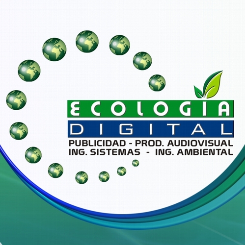 Ecología Digital empresa que ofrece un paquete de 4 servicios:
- Diseño Gráfico
- Producción Audiovisual
- Ingeniería de Sistemas
- Ingeniería Ambiental