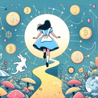 AliceIndrCrypto's profile picture. Falling down the rabbit hole of decentralized wonderland, exploring the strange and magical world of Bitcoin and NFTs. 🐇🔮