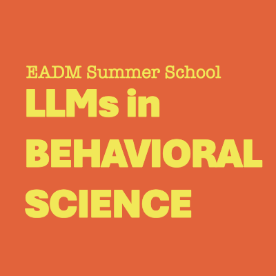 🧠 EADM Summer School on Large Language Models in Behavioral Science
📅  Apply until March 17 

📍 MPI for Human Development, Berlin, 9-13 September 2024