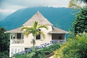 Strawberry Hill is perched in the Blue Mountains, and located 3,100 feet above sea level above Kingston, Jamaica.