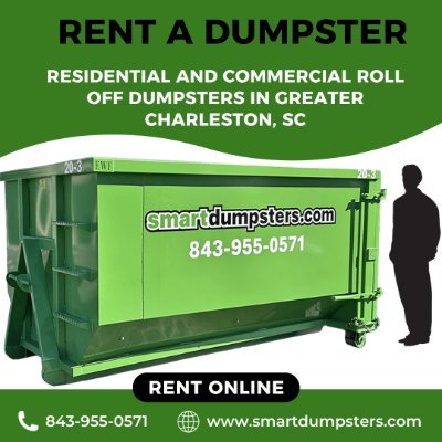 Smart Dumpsters is dumpster rental service for all of the greater Charleston SC tri-county area.