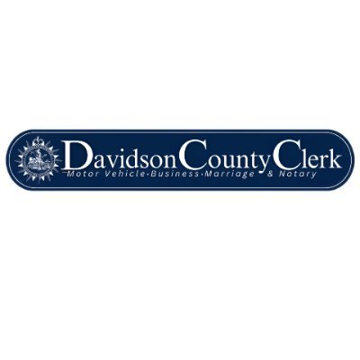Official Twitter of the Davidson County Clerk's Office.

Follow for updates on Marriage, Motor Vehicle, and Business Services!