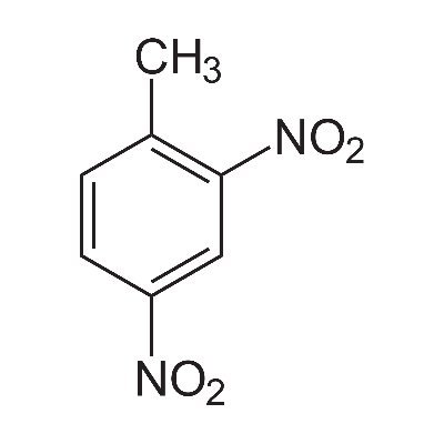 El dinitrotoluen0 es un explosivo resultante de añadir un grupo nitro al nitrotoluen0 y precursor del trinitrotoluen0. Es insoluble en monóxido de dihidrógeno.