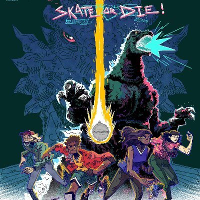 Cartoonist! GODZILLA: SKATE or DIE (@IDWPublishing) A FISTFUL OF PAIN (@ComixTribe), HAPHAVEN (@OniPress), PAST THE LAST MOUNTAIN (@CEXPublishing).